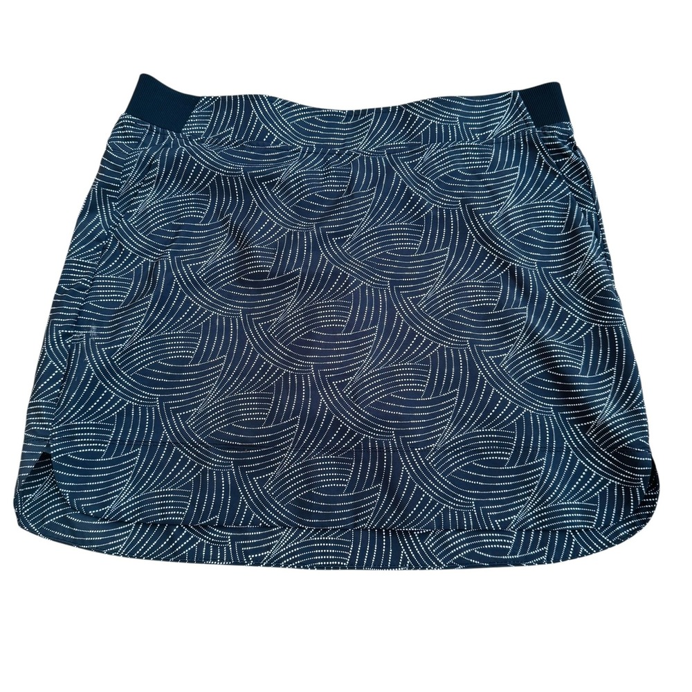 Cypress Club Navy Blue Geometric Dotted Golf Skort Pockets Size L
